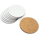 Round Hardboard Coasters Cork Backed 9.5cm