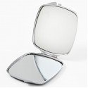 Custom Printed Compact Mirrors - Square Rounded Corners Silver