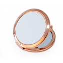 Custom Printed Compact Mirrors - Round Rose Gold