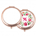 Custom Printed Compact Mirrors - Round Rose Gold