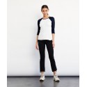 Bella Canvas Baby rib ¾ sleeve contrast raglan t-shirt