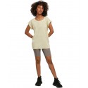 Build Your Brand Women's extended shoulder tee