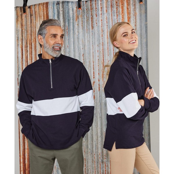 Front Row Panelled ¼ zip