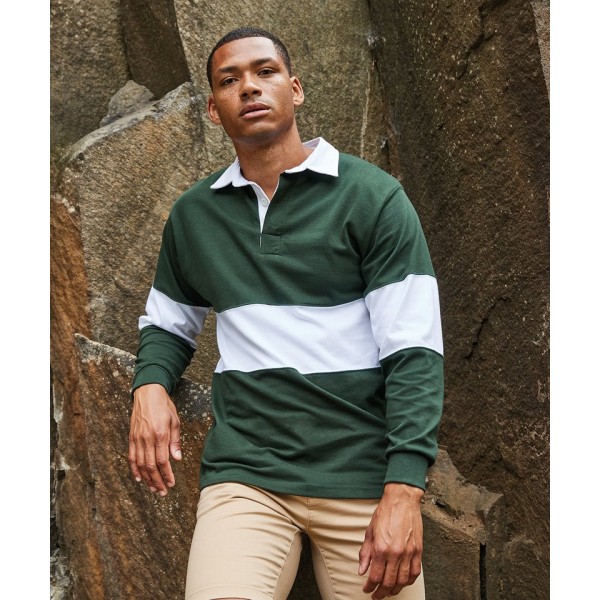 Front Row Panelled rugby shirt