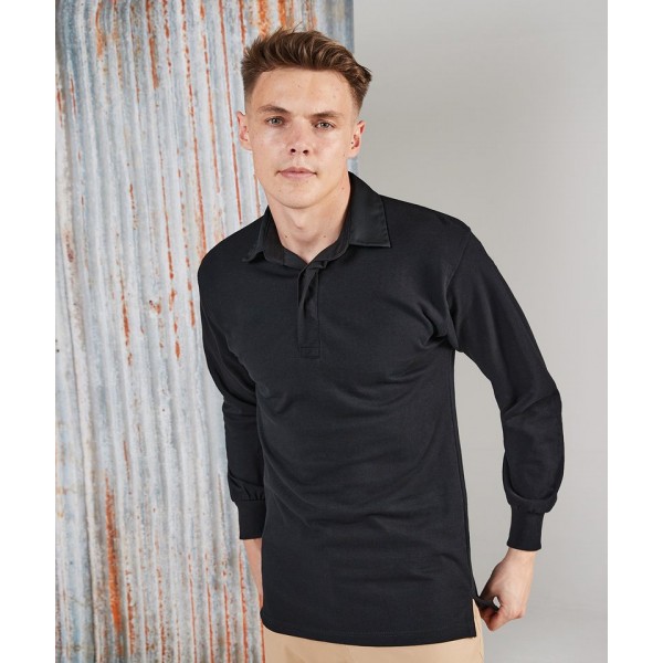 Front Row Long sleeve plain rugby shirt