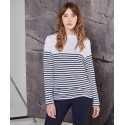 Front Row Long sleeve Breton striped T