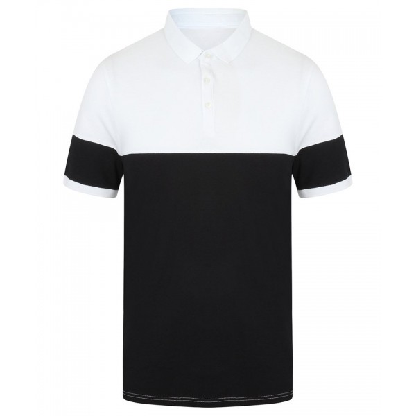 Front Row Contrast stretch polo shirt