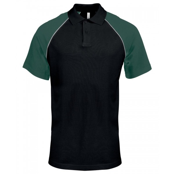 Kariban Polo baseball contrast polo shirt