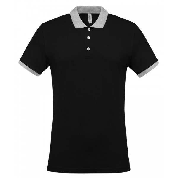 Kariban Two-tone piqué polo shirt