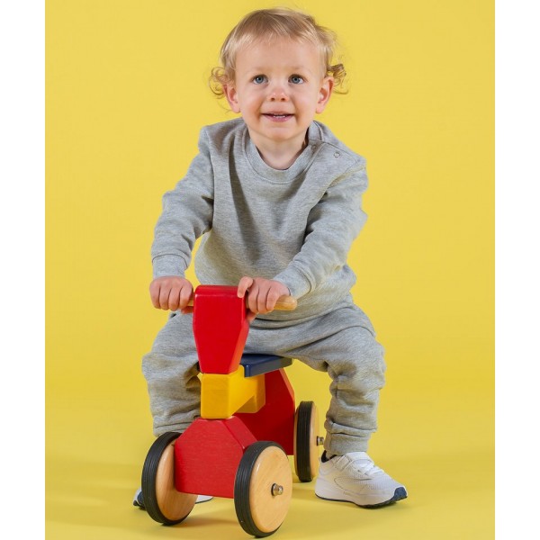 Larkwood Crew neck sweatshirt with shoulder poppers