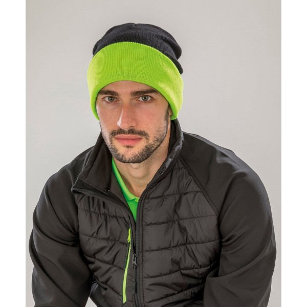 Result Genuine Recycled Recycled black compass beanie
