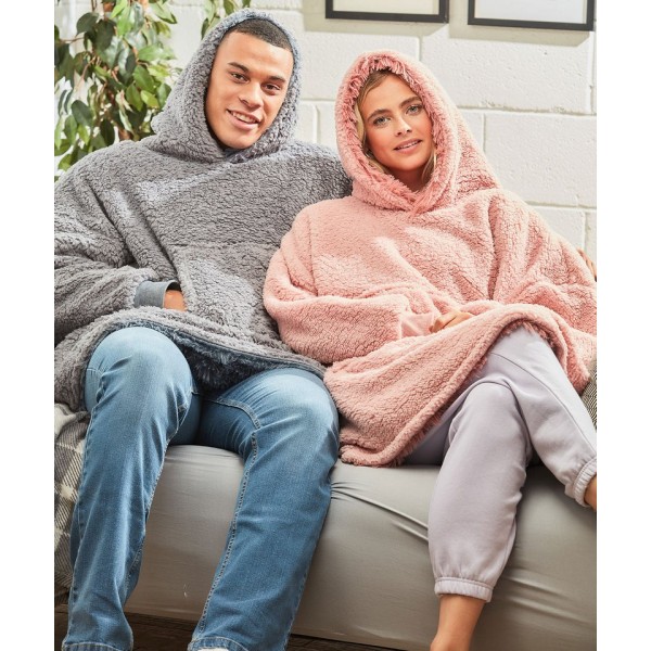 Ribbon The Ribbon oversized cosy reversible shaggy sherpa hoodie