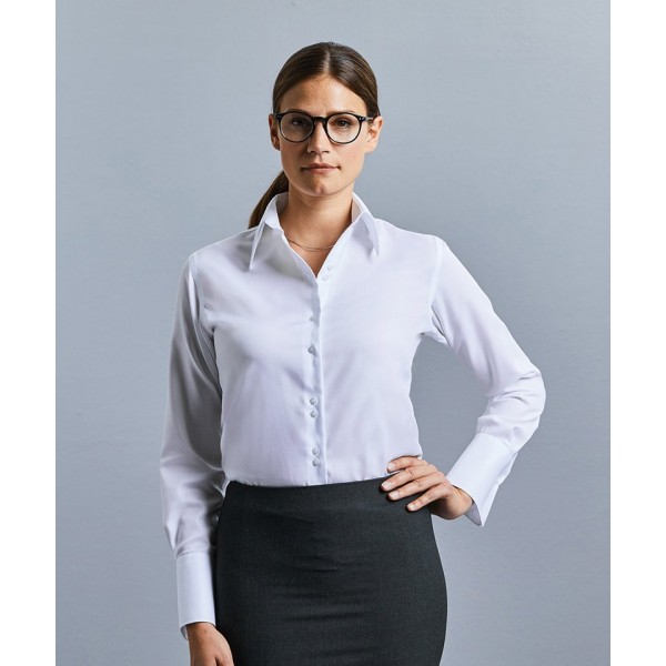 Russell Collection Women's long sleeve ultimate non-iron shirt