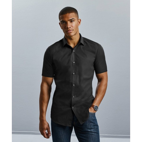 Russell Collection Short sleeve ultimate stretch shirt