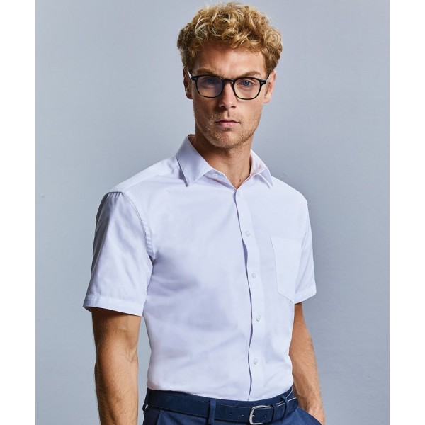 Russell Collection Short sleeve tailored Coolmax® shirt