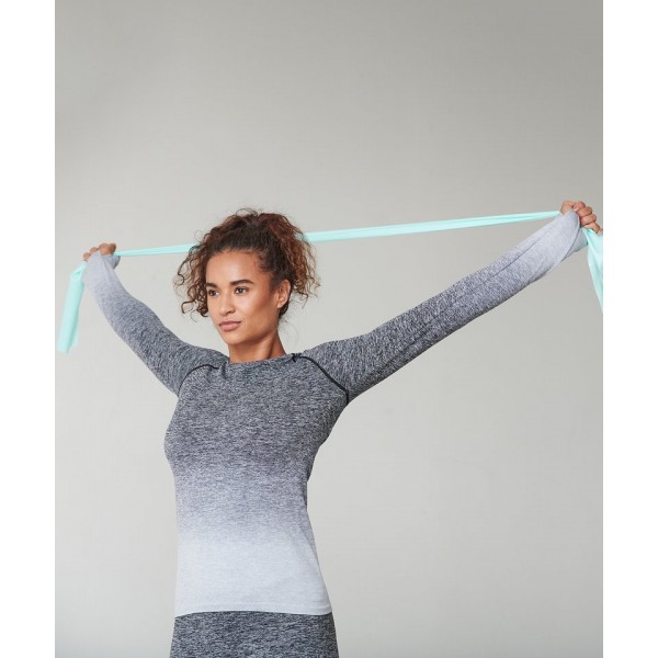 Tombo Women's seamless fade out long sleeve top