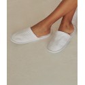 Towel City Waffle mule slippers