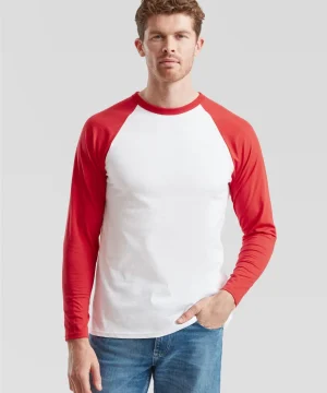 Fruit Of The Loom Men's Valueweight L/Sleeve Baseball T