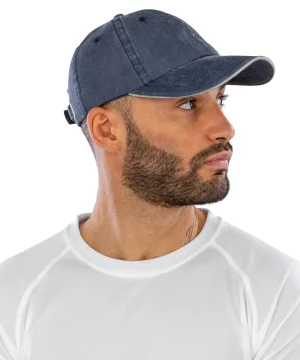 Result Headwear Washed Fine Line Cotton Cap