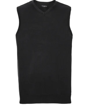 Alternative view of Russell Collection V-Neck Sleeveless Knitted Pullover