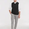 Russell Collection V-Neck Sleeveless Knitted Pullover
