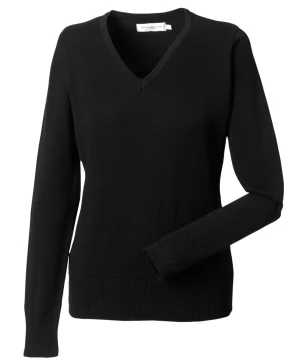 Alternative view of Russell Collection Ladies' V-Neck Knitted Pullover