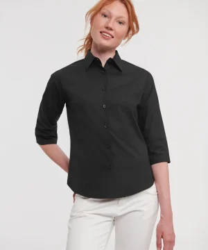 Alternative view of Russell Collection Ladies' 3/4 Sleeve Fitted Stretch Shirt