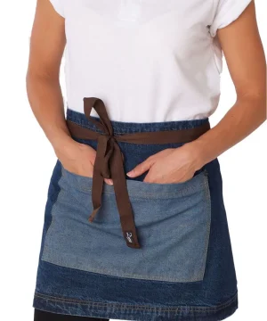 Dennys Washed Denim Contrast Waist Apron