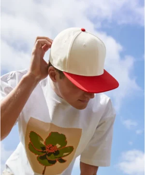 Beechfield Contrast Flat Peak 6 Panel Cap