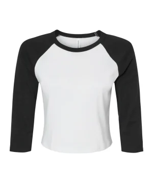 Alternative view of Bella Women's Micro Rib 3/4 Raglan Tee