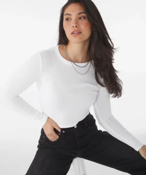 Bella Women's Micro Rib Long Sleeve Tee
