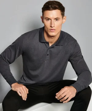 Kustom Kit Men's L/S Pique Polo Shirt