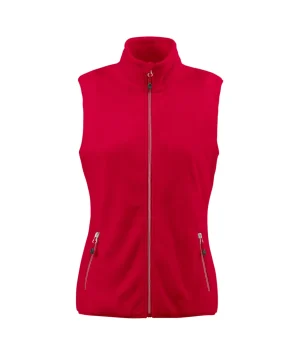 Printer Red Ladies Sideflip Fleece Vest