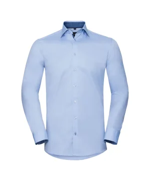 Alternative view of Russell Collection Men's L/S Herringbone Shirt