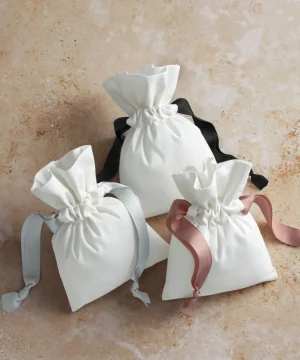 Westford Mill Cotton Bag with Ribbon Cord