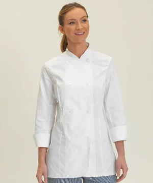 Dennys Ladies' Long Sleeve Fitted Chef's Jacket