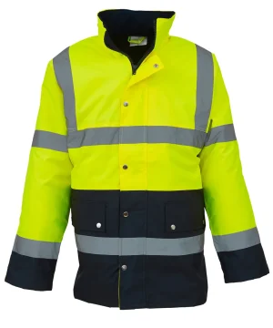 Alternative view of Yoko Hi-Vis Two Tone Motorway Jacket - 3M