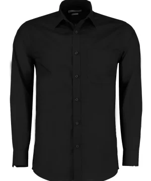 Alternative view of Kustom Kit Tailored Fit Long Sleeve Poplin Shirt
