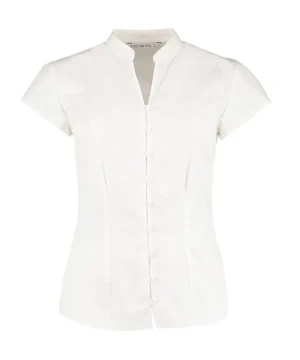 Alternative view of Kustom Kit Tailored Fit Mandarin Collar Blouse