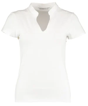 Alternative view of Kustom Kit Regular Fit S/S Mandarin Collar Top
