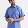 Uneek Mens Pinpoint Oxford Half Sleeve Shirt