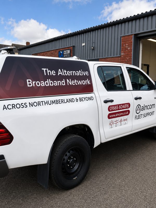Custom signage produced for a local Alnwick business